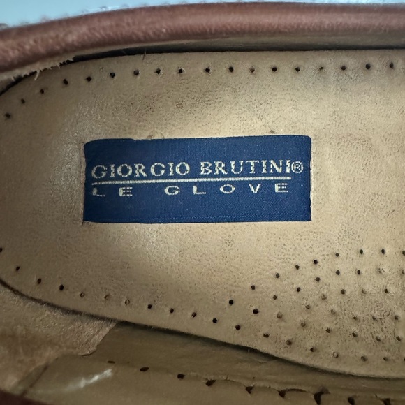 Giorgio Brutini Le Glove Woven Brown Leather Loafers with Tassels - Picture 4 of 6